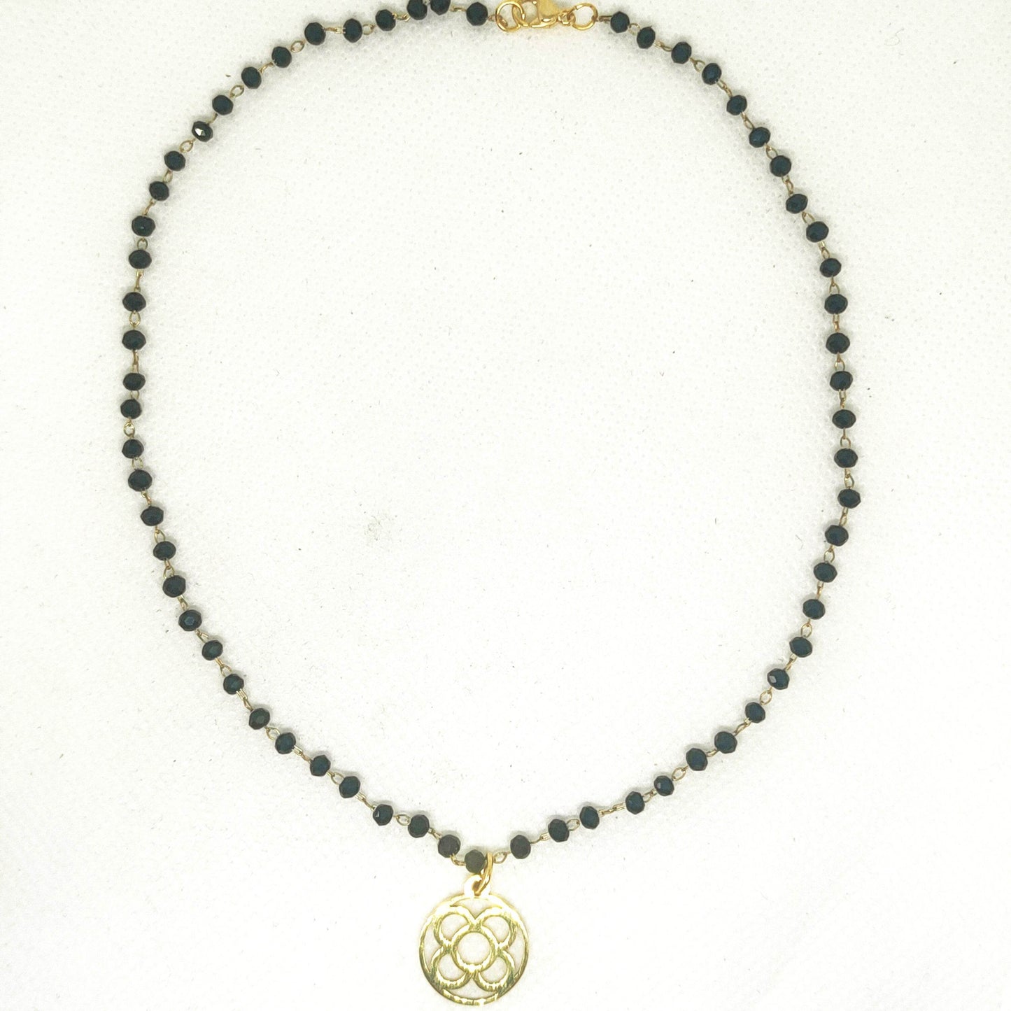 Collar bolitas baldosa Barcelona dorado - Evam Joies