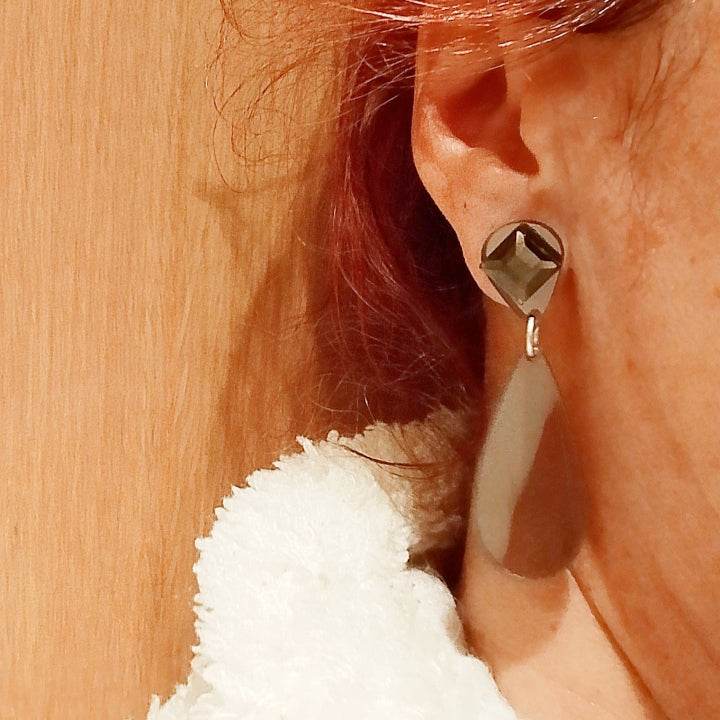 Pendientes espejo lágrima - Evam Joies
