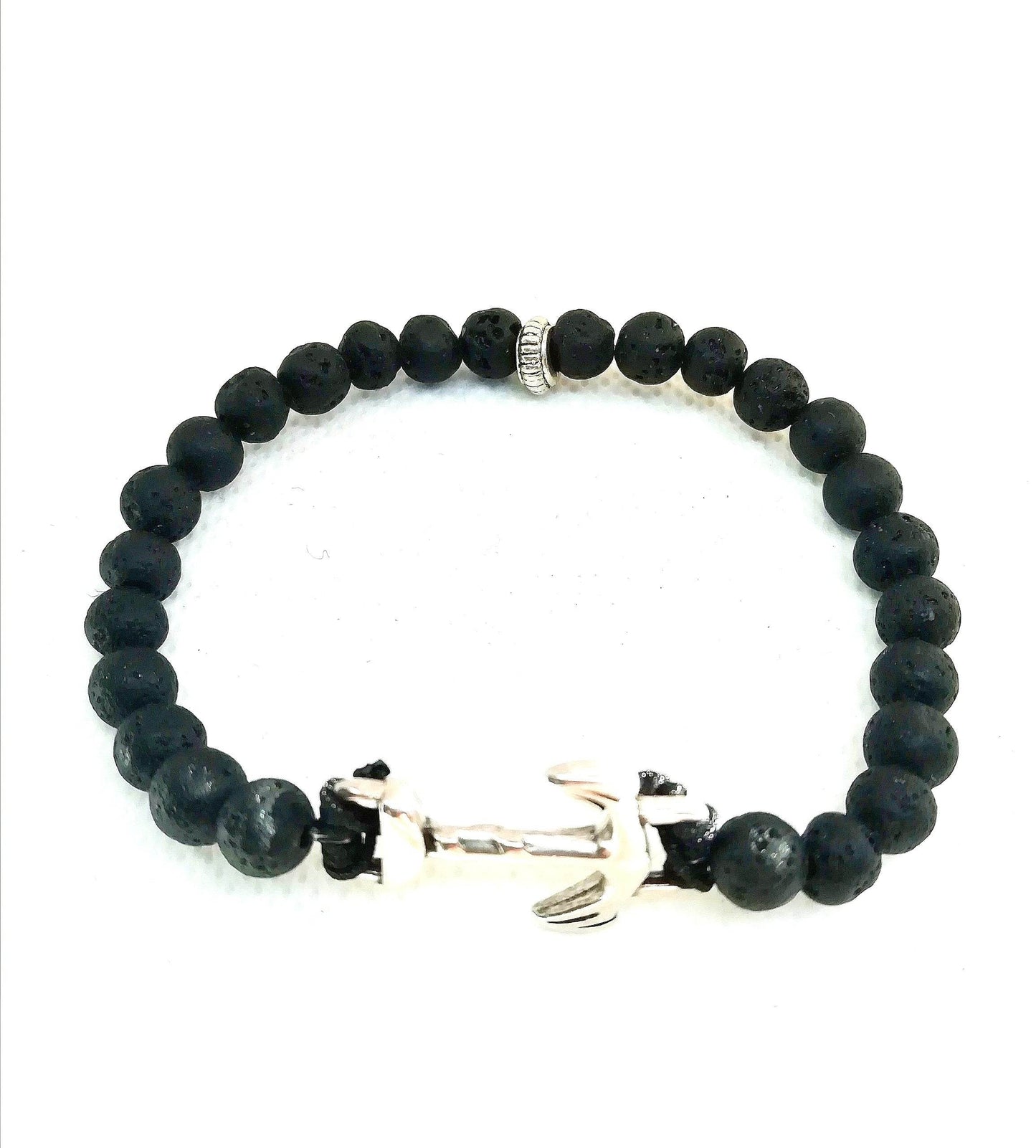 Pulsera bolas hombre ancla - Evam Joies