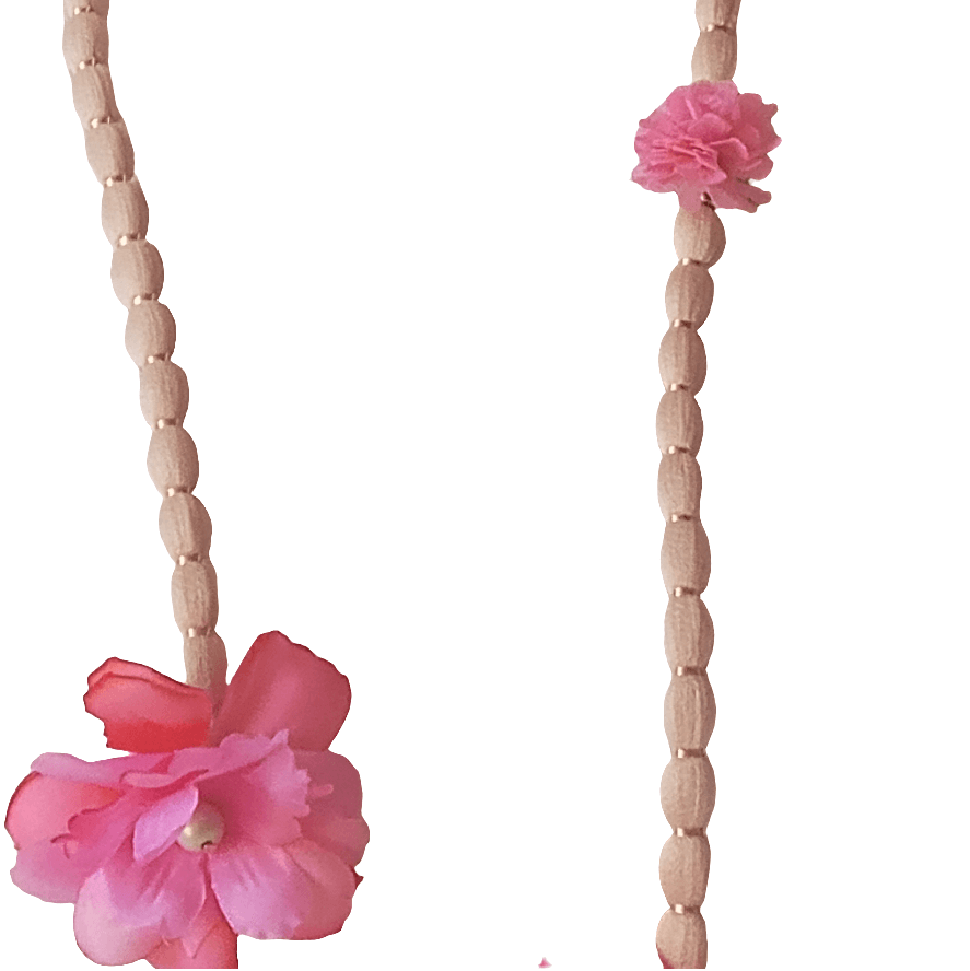 Collar flores de tela - Evam Joies