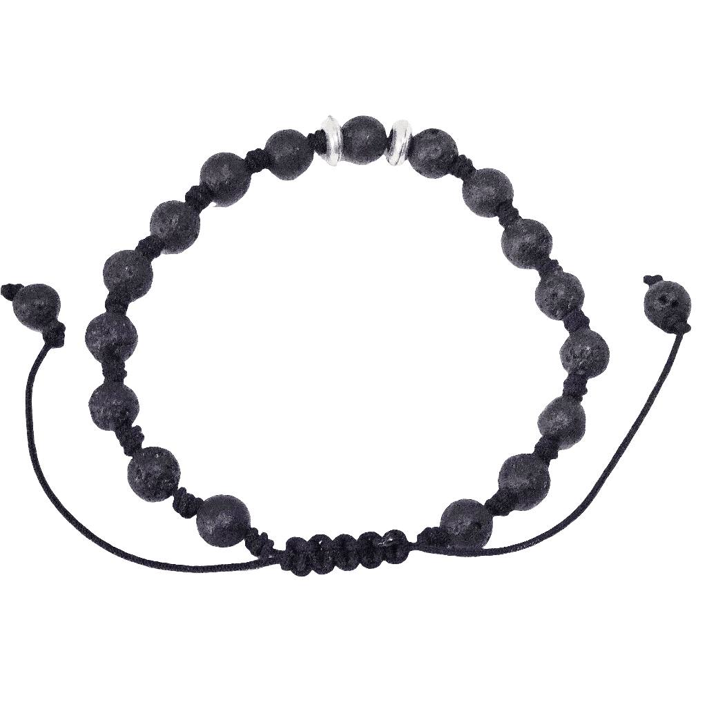 Pulsera hombre bolas negras - Evam Joies