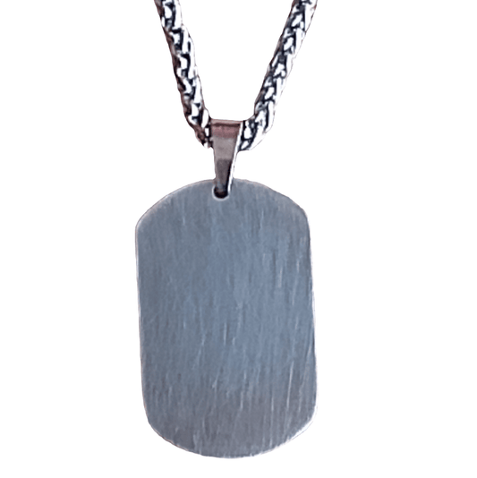 Cadena y chapa de acero inoxidable - Evam Joies