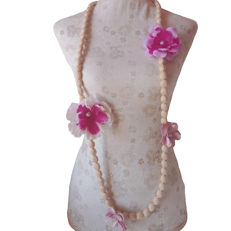 Collar flores de tela - Evam Joies