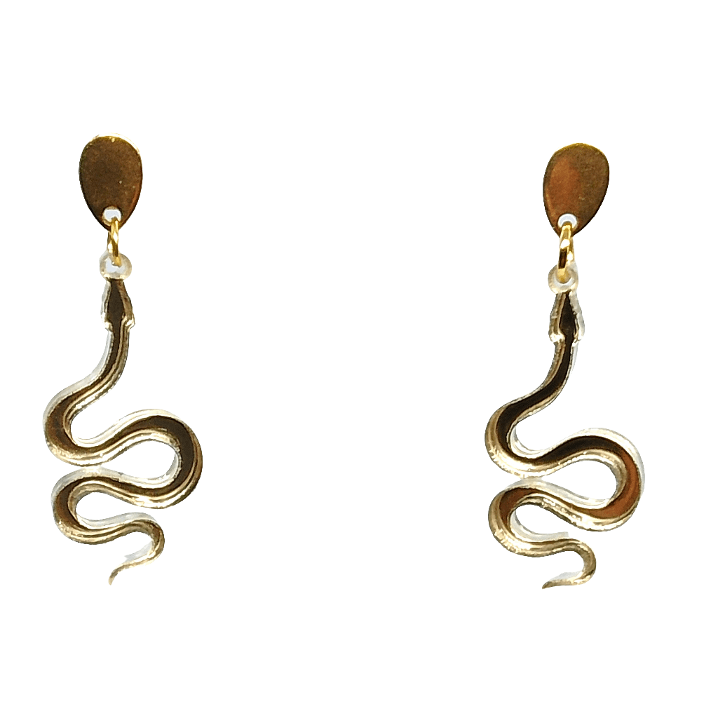 Pendientes metacrilato serpiente - Evam Joies