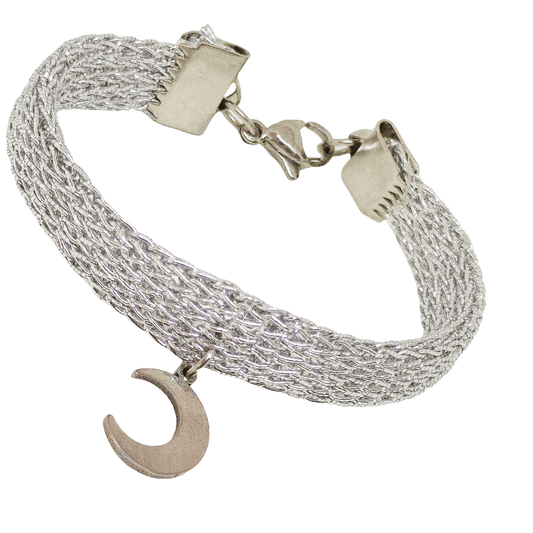 Pulsera de malla plateada - Evam Joies