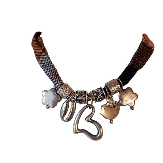 Collar bandana con charms - Evam Joies