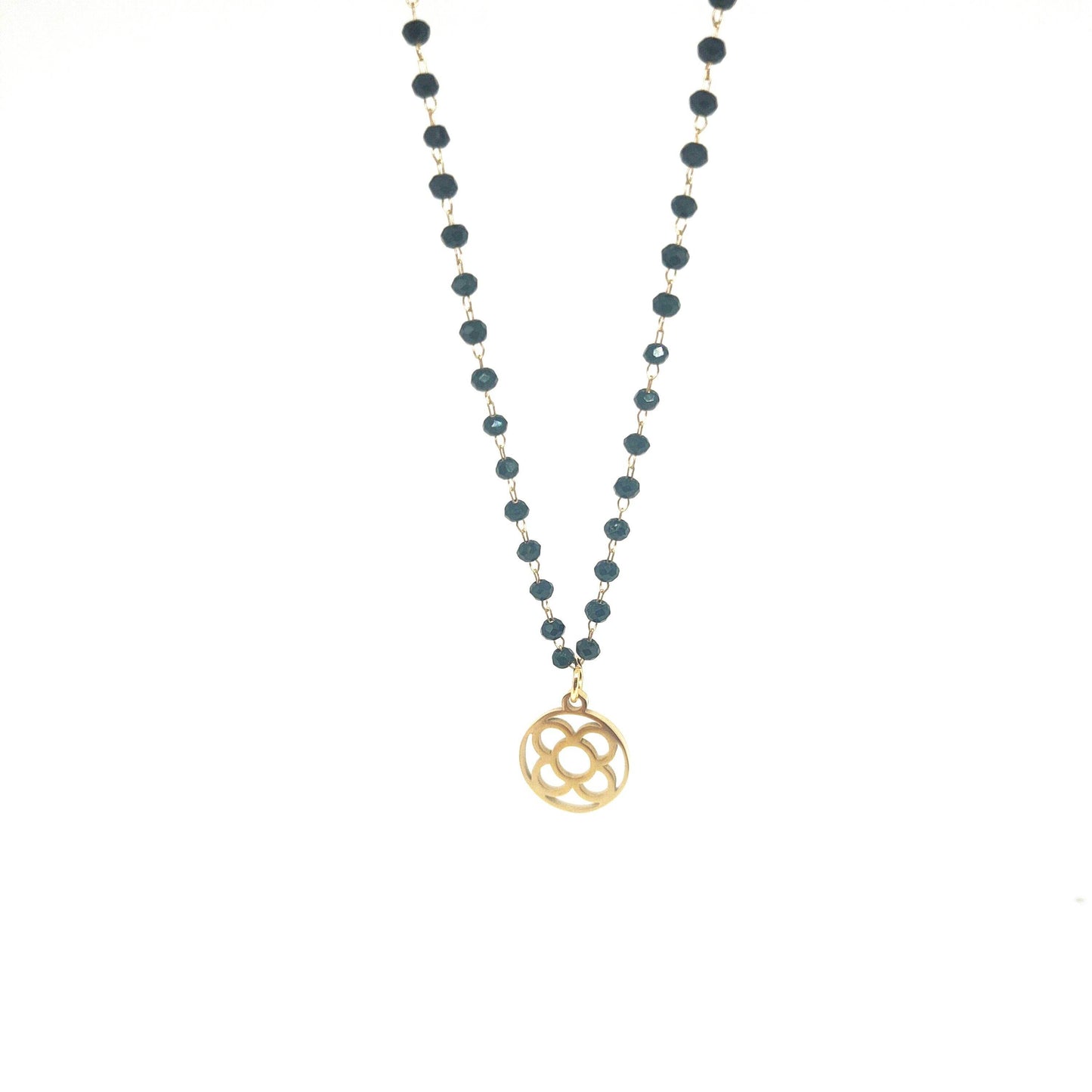 Collar bolitas baldosa Barcelona dorado - Evam Joies