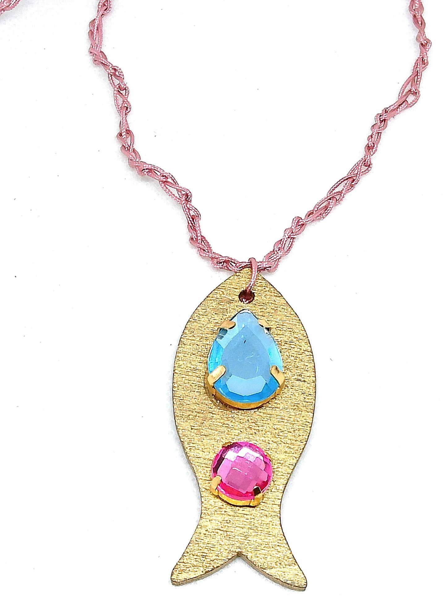 Collar pez madera - Evam Joies