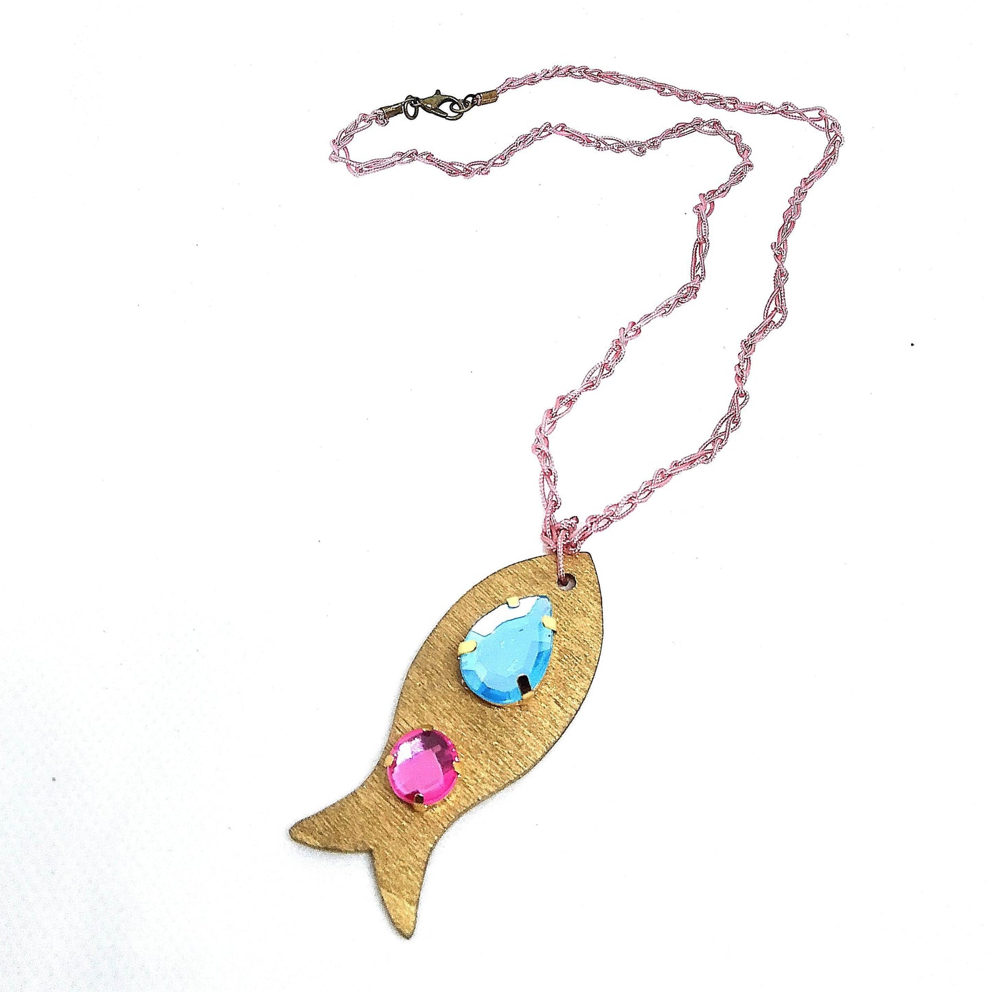 Collar pez madera - Evam Joies