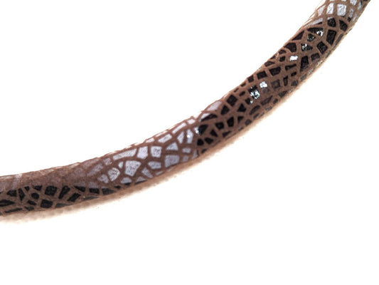 Collar cordón de piel y anilla - Evam Joies