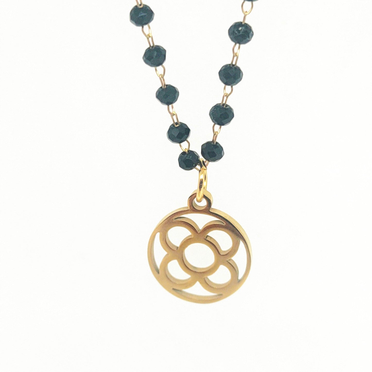Collar bolitas baldosa Barcelona dorado - Evam Joies