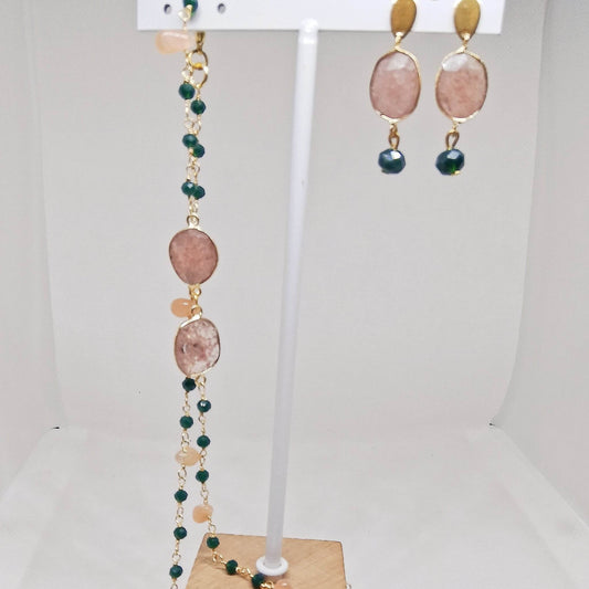 Pendientes de piedra y cristal - Evam Joies