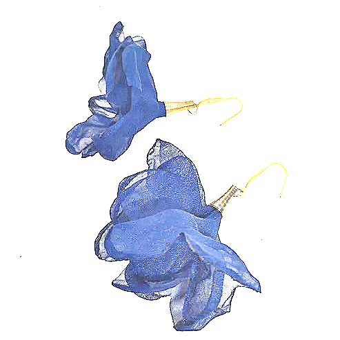 Pendientes flor de seda 8 colores - Evam Joies