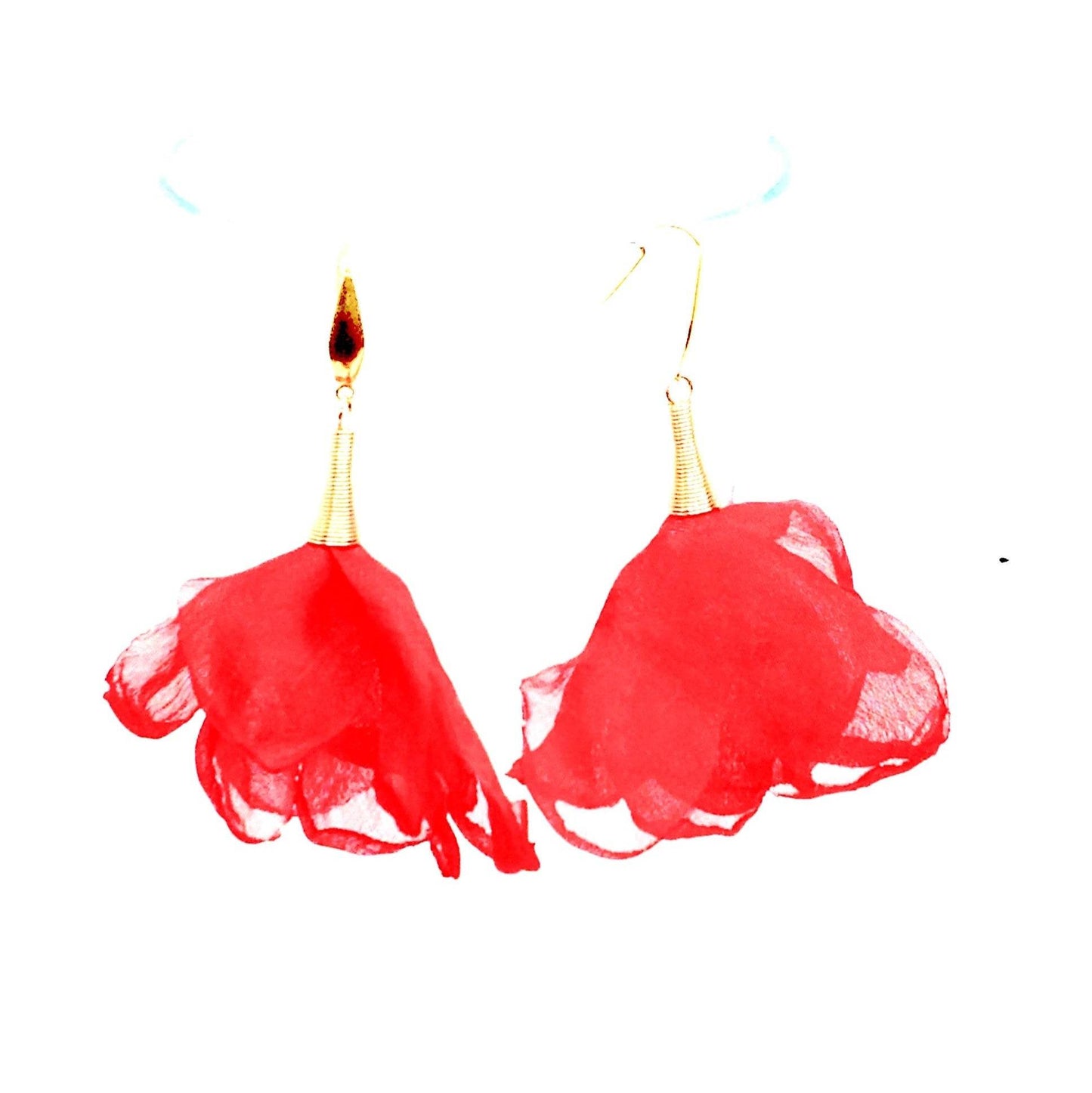Pendientes flor de seda 8 colores - Evam Joies