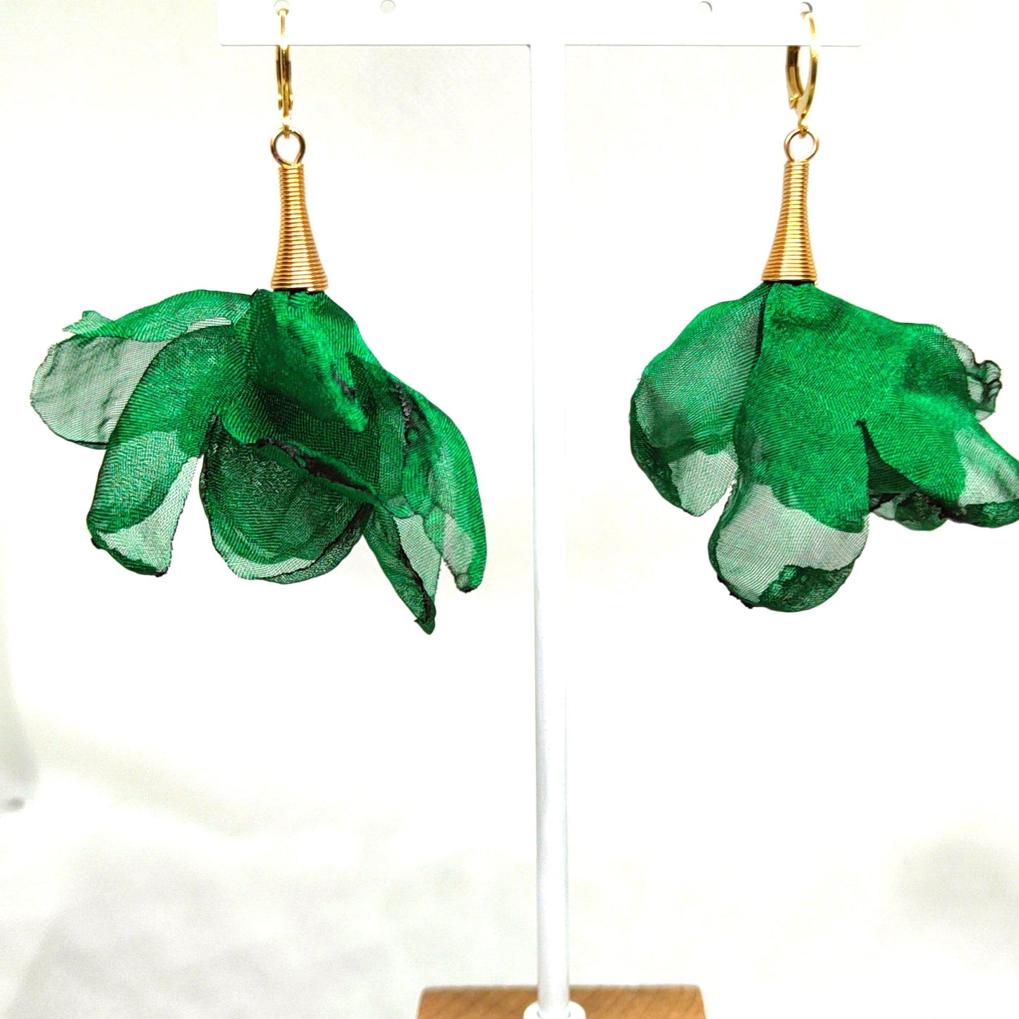 Pendientes flor de seda 8 colores - Evam Joies