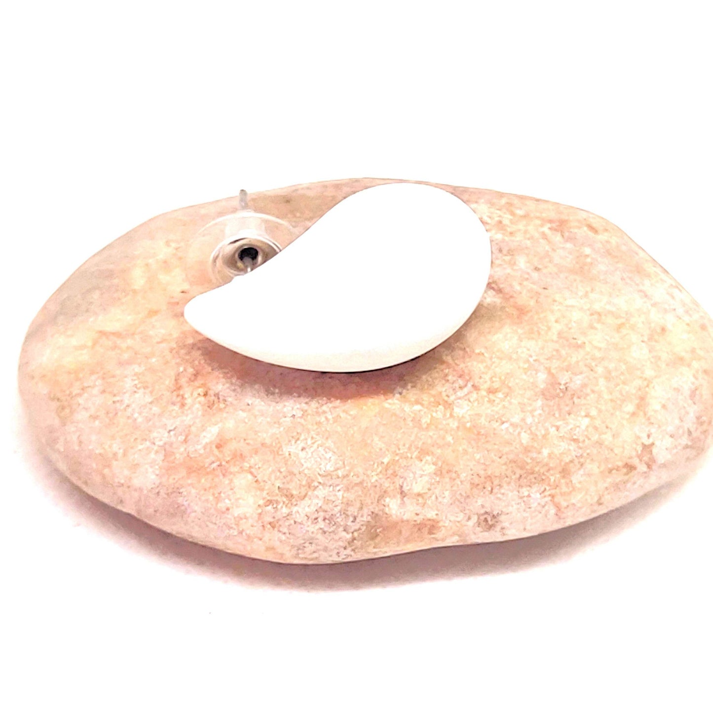 Pendientes gota blancos - Evam Joies
