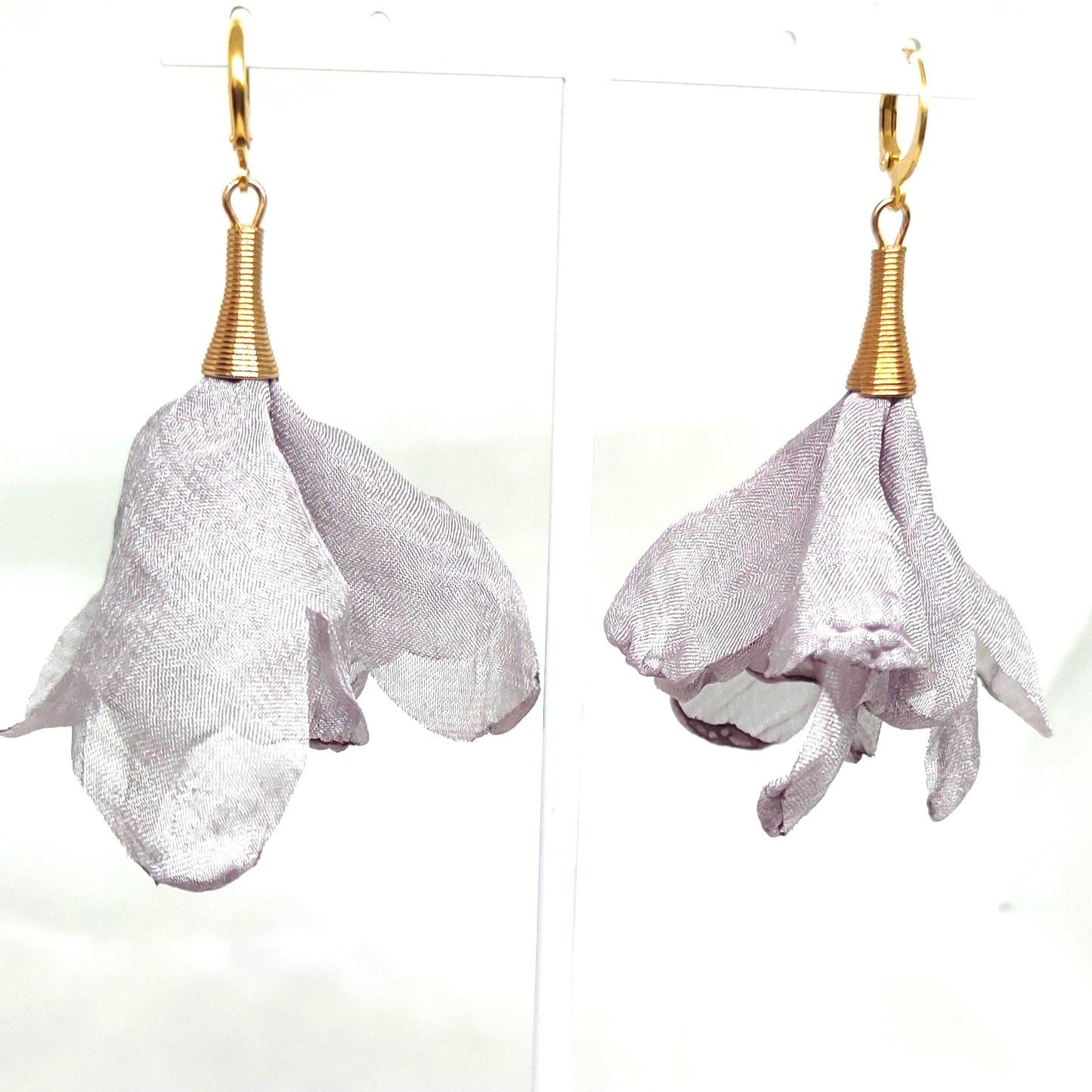 Pendientes flor de seda 8 colores - Evam Joies