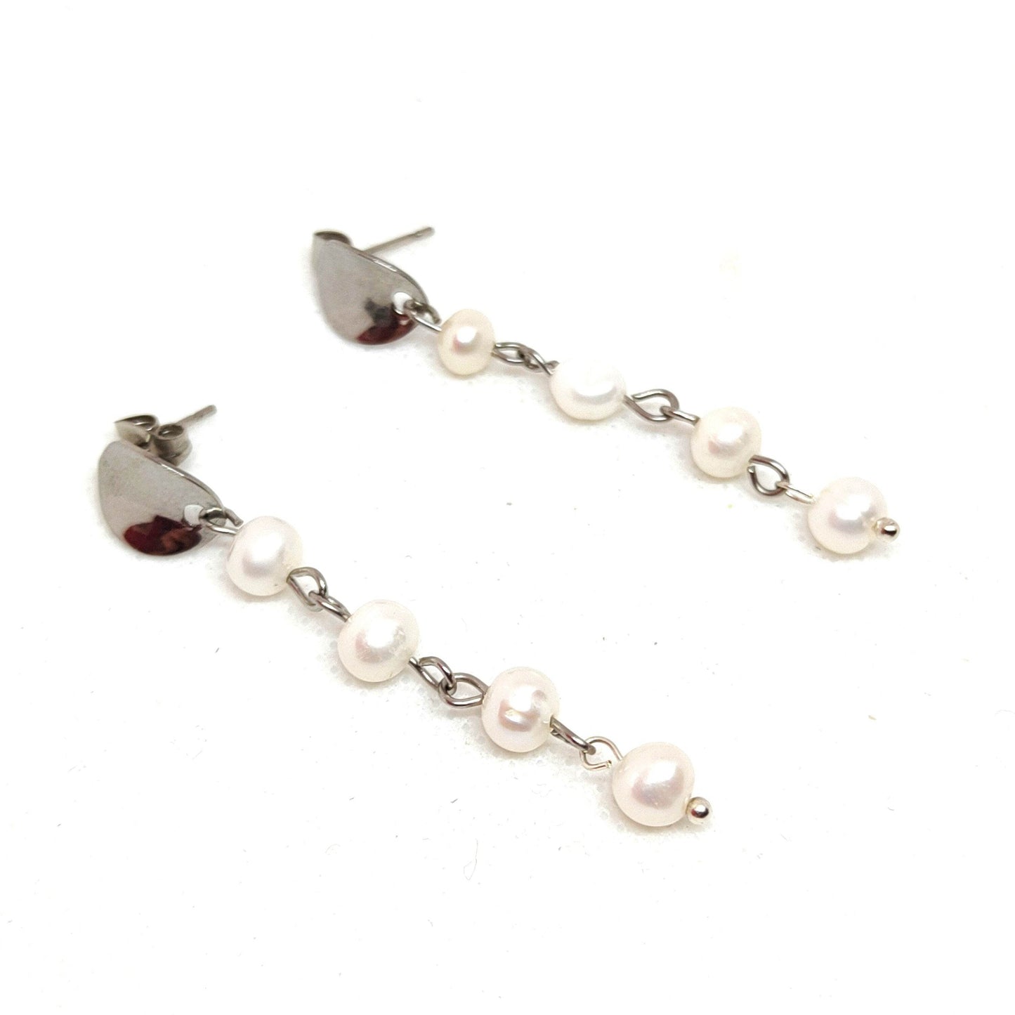 Pendientes de perlas largos - Evam Joies