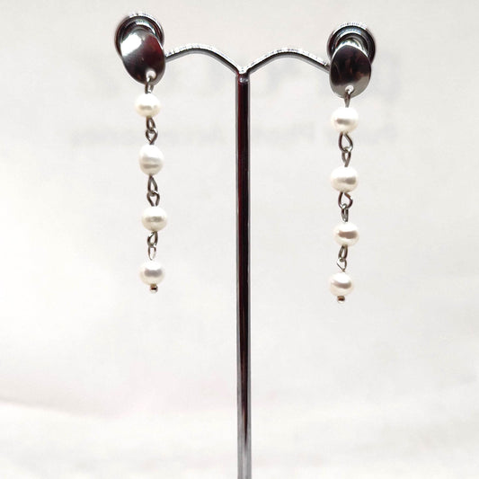 Pendientes de perlas largos - Evam Joies