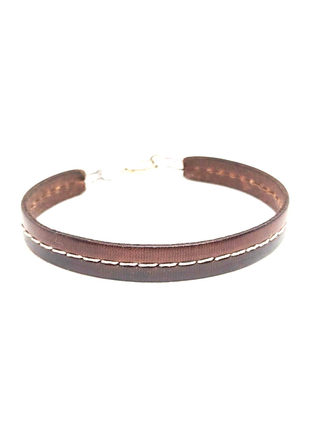 pulsera cuero plano hombre entera