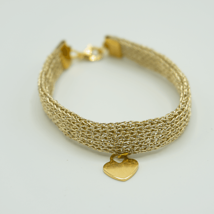 Pulsera de malla dorada - Evam Joies