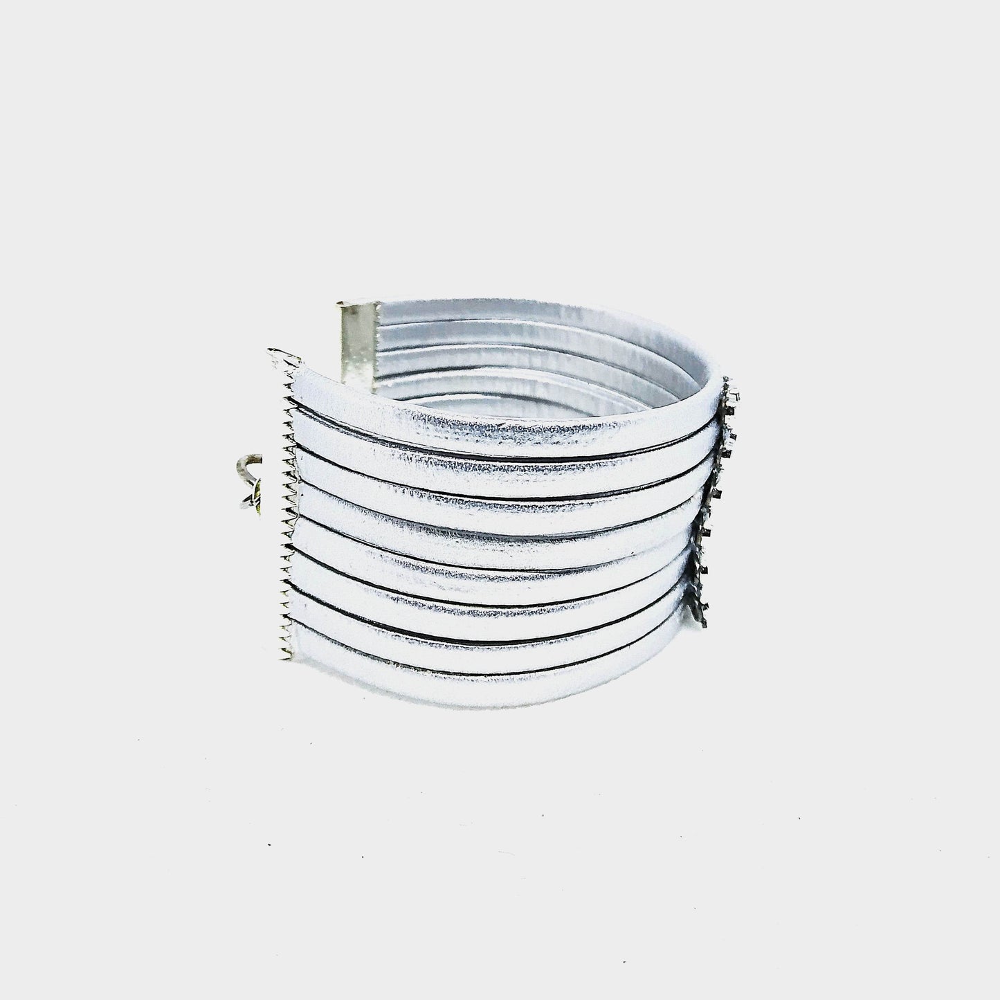 Pulsera ancha plateada - Evam Joies