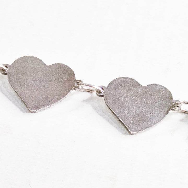 Pulsera corazones de acero - Evam Joies