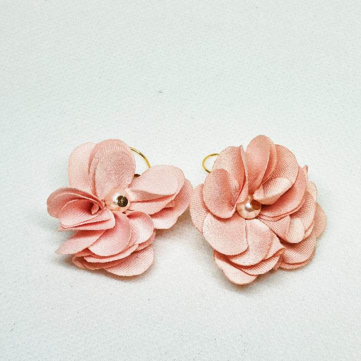 Pendientes flores de tela 7 colores - Evam Joies