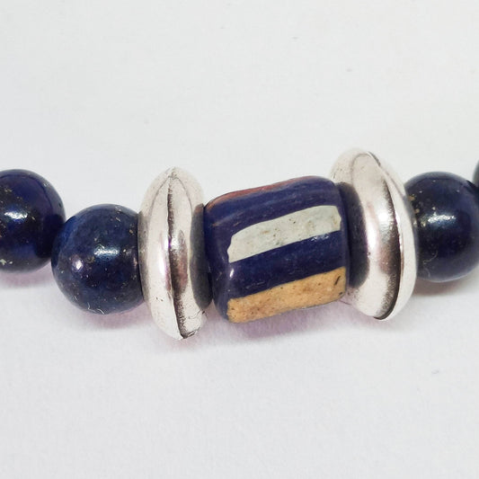 Pulsera de bolas hombre azul oscuro - Evam Joies