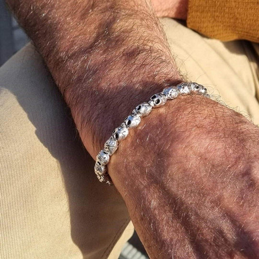 Pulsera de calaveras hombre - Evam Joies