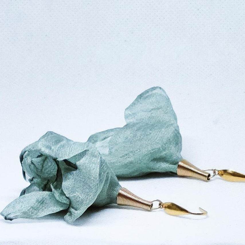 Pendientes flor de seda 8 colores - Evam Joies