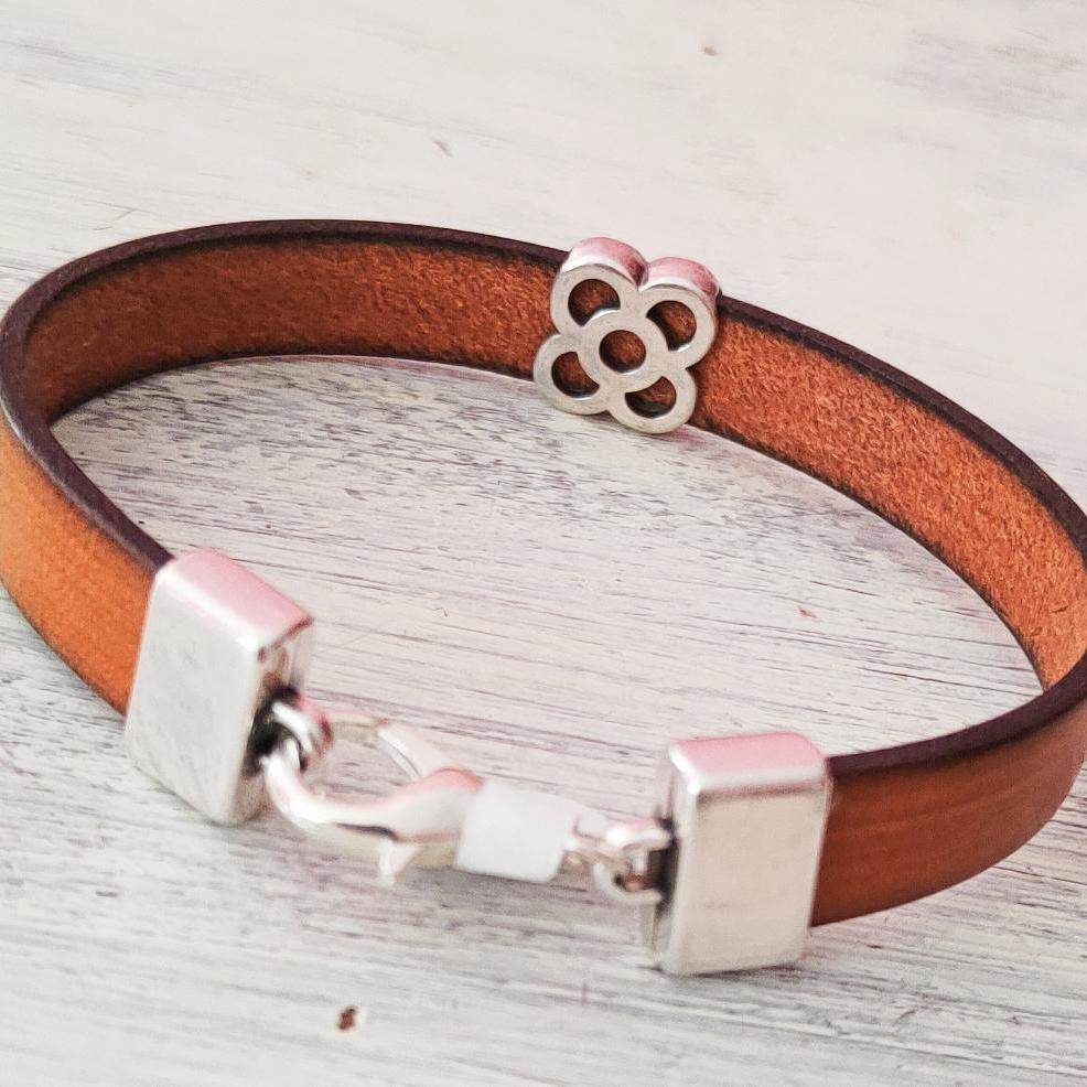 Pulsera cuero hombre baldosa Barcelona - Evam Joies