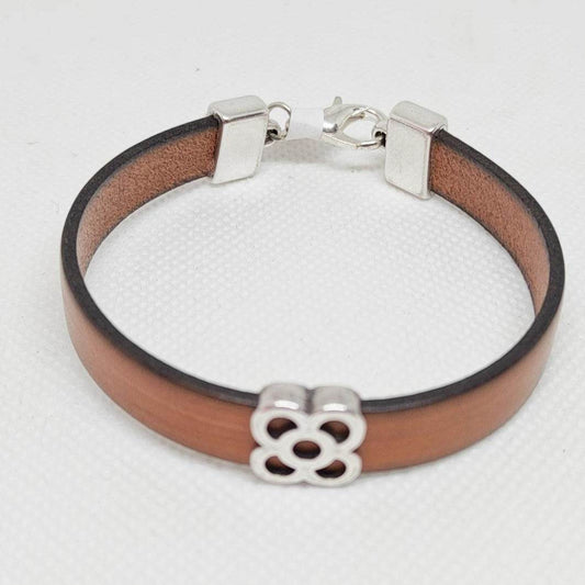 Pulsera cuero hombre baldosa Barcelona - Evam Joies