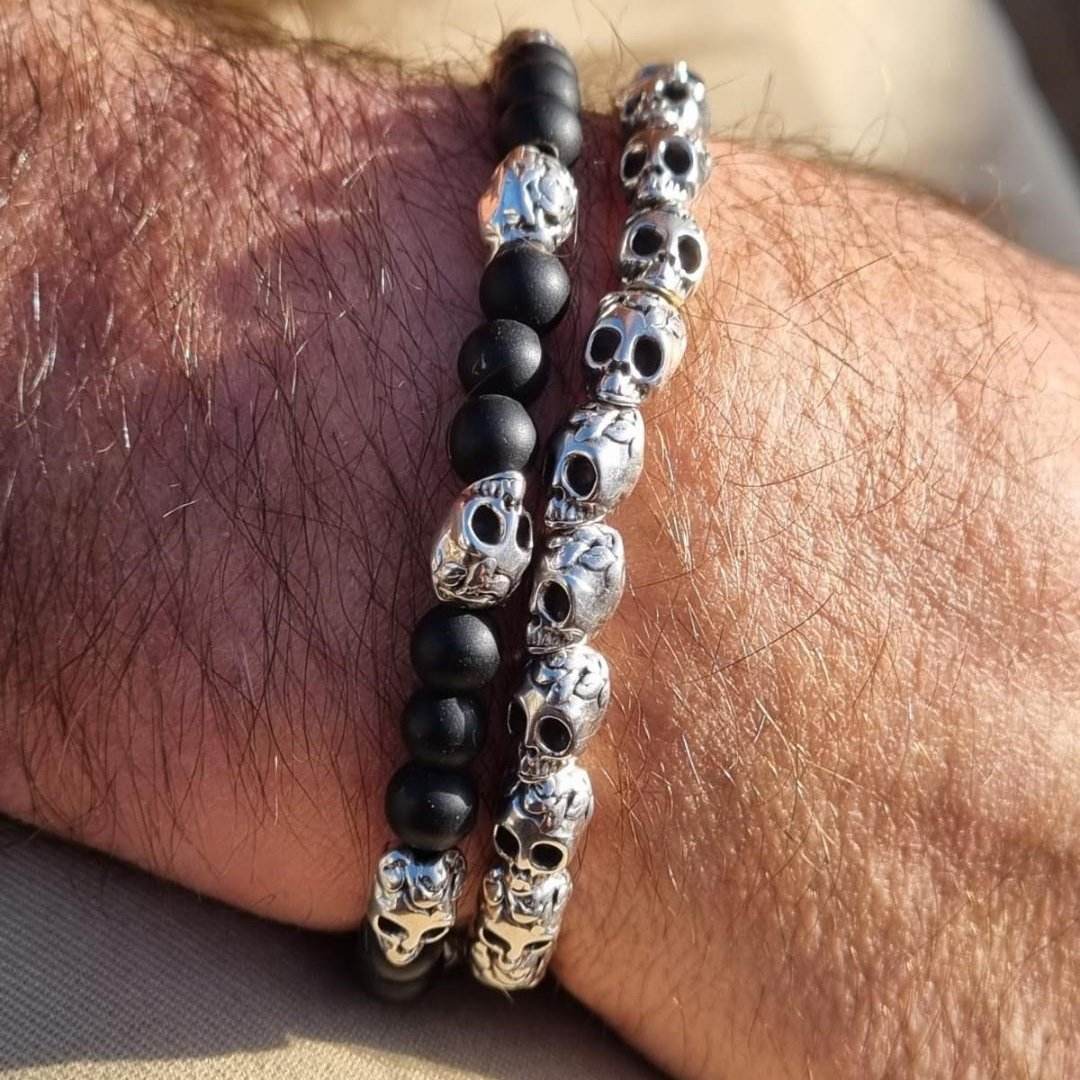 Pulsera de calaveras hombre - Evam Joies