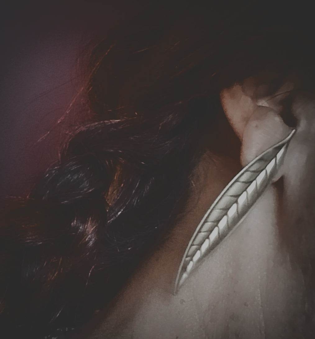 Pendientes hojas bronce - Evam Joies
