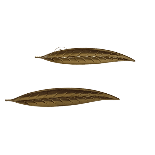 Pendientes hojas bronce - Evam Joies