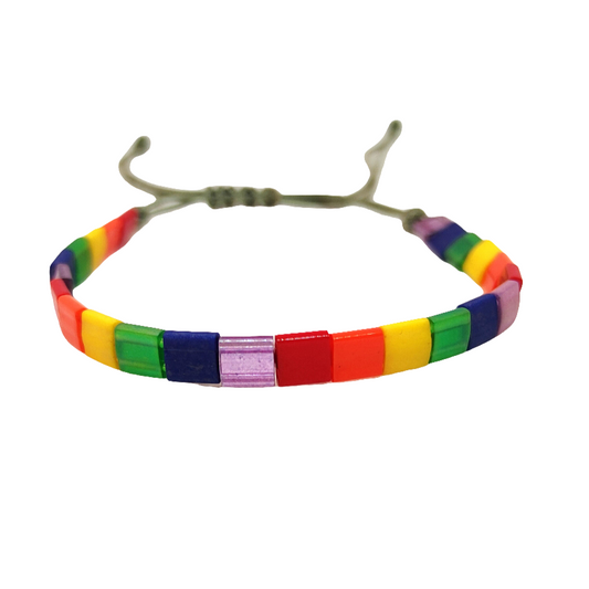 pulsera arcoiris de frente