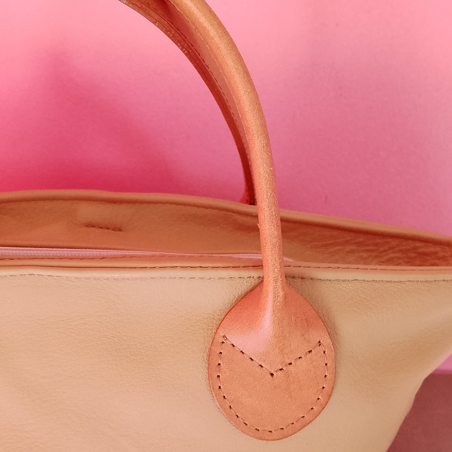 Asa de bolso m piel beige 