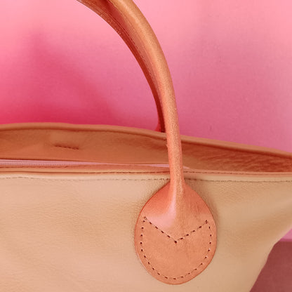 Asa de bolso m piel beige 