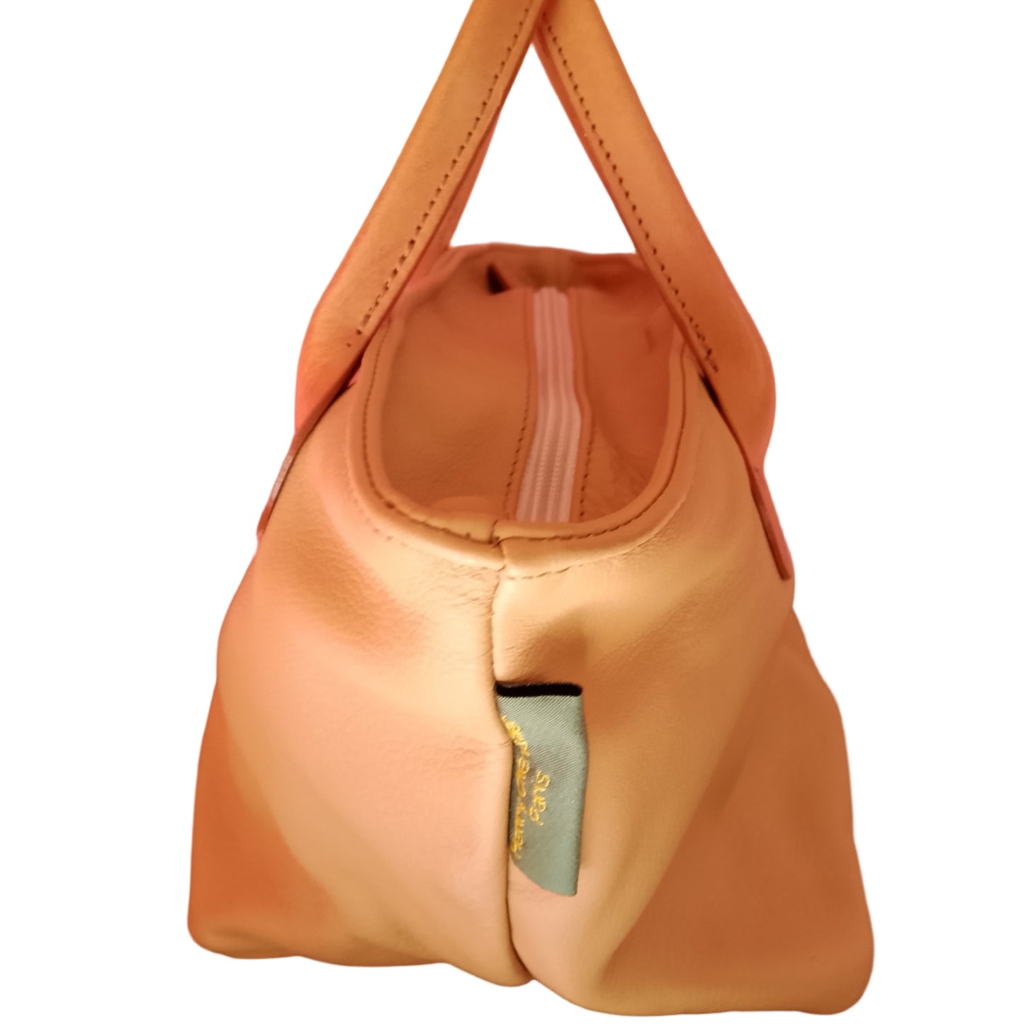bolso m piel beige de lado